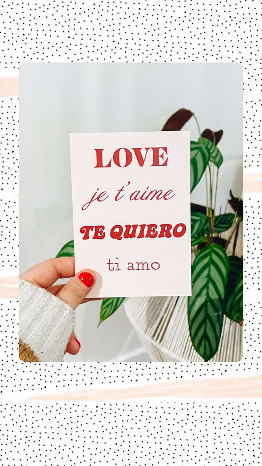 Love Language Postcard